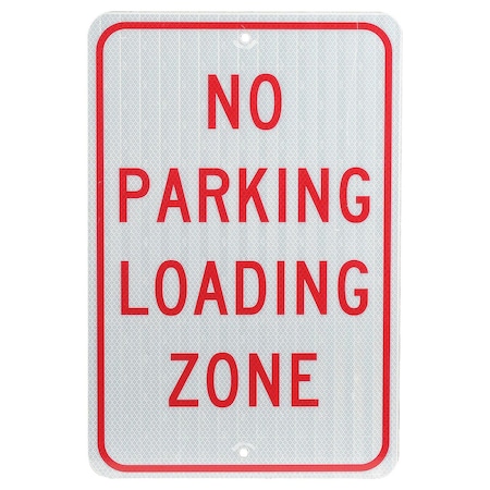 National Marker Co 12 in W, 18 in H, Aluminum, White/Red TM14J